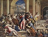 El Greco Canvas Paintings - Christ Driving the Traders from the Temple